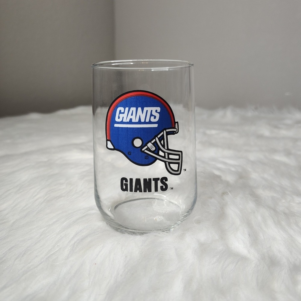 NFL FOOTBALL NY GIANTS LOGO‎ WATER JUICE BEER DRINKING GLASS 16oz.